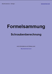 Formelsammlung Schraubenberechnung